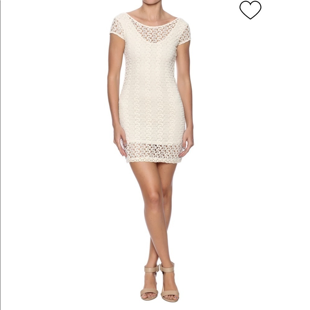 FREE People Cream Lace Crochet Dress Size XS